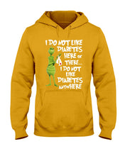 Load image into Gallery viewer, Grinch Funny Quote Don't Like Diabetes Christmas Tee Hoodie