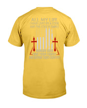 Load image into Gallery viewer, Lived By A Code Back Side T-Shirt Guys Tee