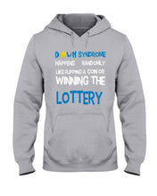 Load image into Gallery viewer, Down Syndrome Lottery Black T-Shirt Gift Hoodie