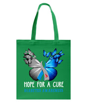Load image into Gallery viewer, Hope For Cure Diabetes Awareness Basketweave Tote Bag