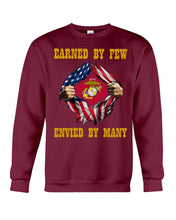 Load image into Gallery viewer, Earned By Few Envied By Many Black T-Shirt Sweatshirt