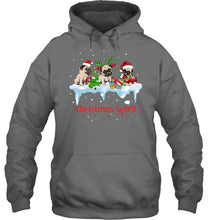 Load image into Gallery viewer, Pug Christmas Gift Black T-Shirt Hoodie