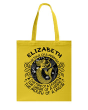 Load image into Gallery viewer, Elizabeth The Soul Of A Mermaid Horoscope T-Shirt Basketweave Tote Bag
