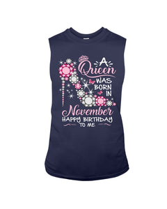 Happy Birthdat To November Queen T-Shirt Unisex Long Sleeve