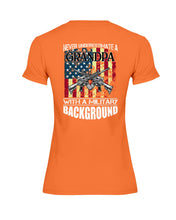 Load image into Gallery viewer, Never Underestimate A Grandpa Black T-Shirt Ladies Tee