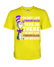 Load image into Gallery viewer, Fibromyalgia Anywhere Break Cancer Spirit T-Shirt Guys V-Neck