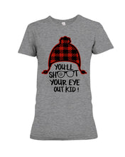 Load image into Gallery viewer, Funny Christmas T-Shirt Shoot Your Eye Out Ladies Tee