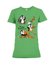 Load image into Gallery viewer, Penguin Happy Thanksgiving Gift For Kids Ladies Tee