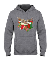 Load image into Gallery viewer, Yorkies In The Socks For Yorkie Lovers Christmas Gift Hoodie