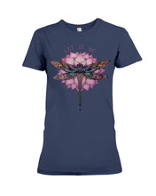 Load image into Gallery viewer, Let It Be Dragonfly Lotus Ladies Tee