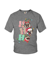 Load image into Gallery viewer, Pug Lover Christmas Hohoho Funny T-Shirt Youth Tee