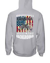 Load image into Gallery viewer, Never Underestimate A Grandpa Black T-Shirt Hoodie