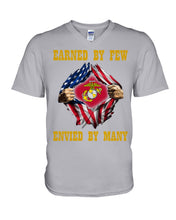Load image into Gallery viewer, Earned By Few Envied By Many Black T-Shirt Guys V-Neck