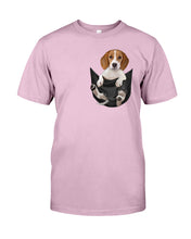 Load image into Gallery viewer, Beagle In The Pocket Funny T-Shirt Guys Tee