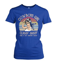 Load image into Gallery viewer, Dallas Cowboys Girl Classy Sassy Ladies Tee