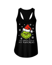 Load image into Gallery viewer, The Grinch Stole My Pancreas Ladies Flowy Tank