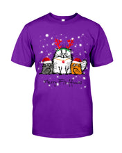 Load image into Gallery viewer, Merry Fluffmas Cute Cats Gift For Cat Lovers Guys Tee