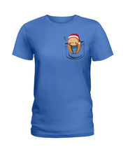 Load image into Gallery viewer, Pocket Slothmas Christmas Gift Funny T-Shirt Ladies Tee