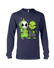 Load image into Gallery viewer, Cute Little Jack Skellington Grinch Best Friend Christmas Gift Shirt Unisex Long Sleeve
