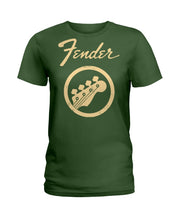 Load image into Gallery viewer, Guitar Lovers Fender Black T-Shirt Ladies Tee