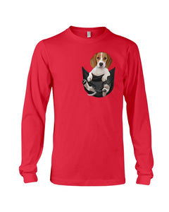 Beagle In The Pocket Funny T-Shirt Unisex Long Sleeve