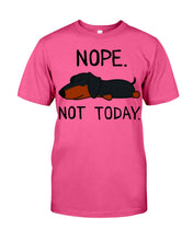 Load image into Gallery viewer, Nope Dachshund Not Today Guys Tee