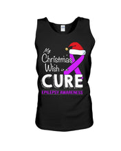 Load image into Gallery viewer, Epilepsy Awareness - My Christmas Wish Is A Cure Unisex Tank Top