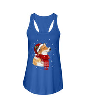 Load image into Gallery viewer, Corgi Christmas Gift Funny T-Shirt Ladies Flowy Tank