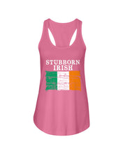 Load image into Gallery viewer, Stubborn Irish Flag Love Ireland Custom T-Shirt Ladies Flowy Tank