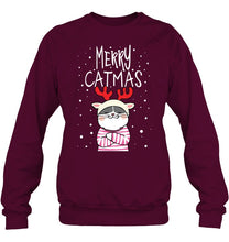 Load image into Gallery viewer, Funny Merry Catmas Christmas Gift Shirt Sweatshirt