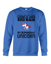 Load image into Gallery viewer, Redhead Unicorn Gift For Fans Funny T-Shirt Sweatshirt