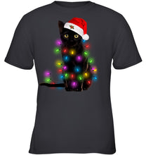Load image into Gallery viewer, Cat Merry And Bright New Youth Tee
