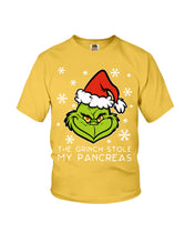 Load image into Gallery viewer, The Grinch Stole My Pancreas Youth Tee