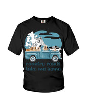 Load image into Gallery viewer, Country Road Golden Retriever Youth Tee