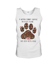 Load image into Gallery viewer, A Woman Cannot Survive On Books Alone T-Shirt Unisex Tank Top