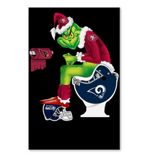 Load image into Gallery viewer, Funny Grinch San Francisco 49Ers Christmas Gift Tee Vertical Poster