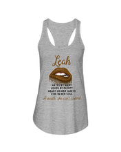 Load image into Gallery viewer, Leah A Mouth She Can't Control Quote Name T-Shirt Ladies Flowy Tank