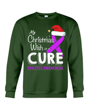 Load image into Gallery viewer, Epilepsy Awareness - My Christmas Wish Is A Cure Sweatshirt