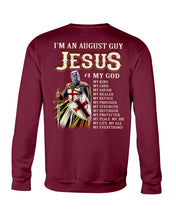 Load image into Gallery viewer, Jesus August My God Horoscope Black T-Shirt Sweatshirt
