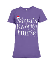 Load image into Gallery viewer, Santa's Favorite Nurse Ladies Tee