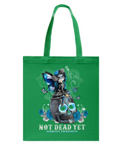 Load image into Gallery viewer, Diabetes Awareness Skull Custom Graphic Tee Basketweave Tote Bag