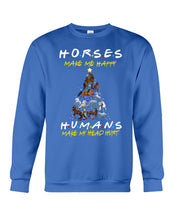 Load image into Gallery viewer, Horses Make Me Happy Christmas Tree Gift For Horse Lovers Sweatshirt