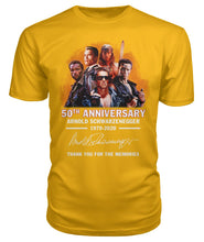 Load image into Gallery viewer, 50Th Anniversary Arnold Schwarzenegger Terminator Cool Design T-Shirt 1970-2020 Guys Tee