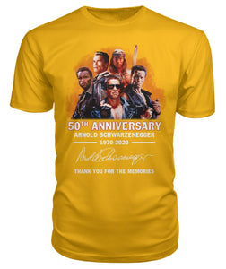 50Th Anniversary Arnold Schwarzenegger Terminator Cool Design T-Shirt 1970-2020 Guys Tee