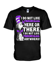 Load image into Gallery viewer, Fibromyalgia Anywhere Break Cancer Spirit T-Shirt Guys V-Neck