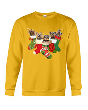 Load image into Gallery viewer, Yorkies In The Socks For Yorkie Lovers Christmas Gift Sweatshirt