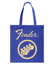 Load image into Gallery viewer, Guitar Lovers Fender Black T-Shirt Basketweave Tote Bag