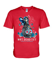 Load image into Gallery viewer, Diabetes Awareness Skull Custom Graphic Tee Guys V-Neck