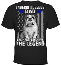 Load image into Gallery viewer, English Bulldog  - The Man - The Myth - The Legend Black T-Shirt Youth Tee
