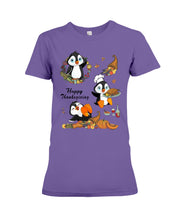 Load image into Gallery viewer, Penguin Happy Thanksgiving Gift For Kids Ladies Tee